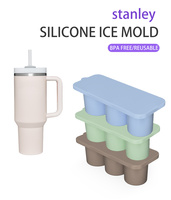 40OZ Silicone Stanley Moule à Glace Tumbler Cup Cube Tray Marker With Seal Covers Ice Whiskey Cocktail Chilling Coffee