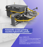Machine d'impression numérique hybride à 8 stations avec 8 têtes d'impression Epson I3200, imprimante numérique DTG pour l'impression textile sur t-shirts