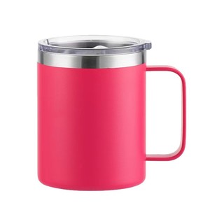 Taza de Café Aislada de Acero Inoxidable de 12 oz, Taza de Viaje Portátil <span class=keywords><strong>con</strong></span> Asa para Oficina, <span class=keywords><strong>Auto</strong></span> y Aire Libre - Product Image 3