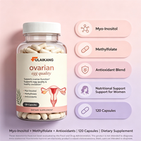 Complément alimentaire pour le soutien des ovaires en marque privée OEM avec Myo-Inositol et méthylfolate pour la fertilité et la qualité des ovules chez la femme, 120 gélules