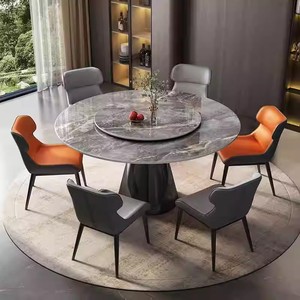 <span class=keywords><strong>Table</strong></span> à manger <span class=keywords><strong>ronde</strong></span> moderne de luxe léger <span class=keywords><strong>pour</strong></span> huit personnes, <span class=keywords><strong>plateau</strong></span> en pierre avec <span class=keywords><strong>plateau</strong></span> <span class=keywords><strong>tournant</strong></span> <span class=keywords><strong>pour</strong></span> les petits espaces - Product Image 2