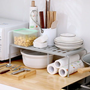 Extendable <b>Kitchen</b> Storage <b>Rack</b> Multi-purpose Retractable Plastic Stand For Home Living Room Dormitory - Product Image 1