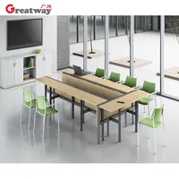 卸売現代商業家具折りたたみオフィスデスク木製トレーニングテーブル