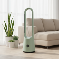 Ventilateur sans pales Smart Tower 90 °   Ventilateur de circulation oscillant pour l'été avec contrôle tactile, idéal pour rafraîchir l'air ambiant et les appareils électroménagers.