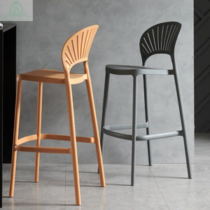 Chaises hautes en plastique empilables populaires <span class=keywords><strong>de</strong></span> tabourets <span class=keywords><strong>de</strong></span> <span class=keywords><strong>bar</strong></span> <span class=keywords><strong>de</strong></span> conception <span class=keywords><strong>de</strong></span> coquille <span class=keywords><strong>de</strong></span> style nordique à vendre - Product Image 6