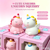 Grandes peluches licorne souples à remontée lente, jouets anti-stress à presser, adorables animaux de dessin animé, jouets sensoriels pour enfants, cadeau