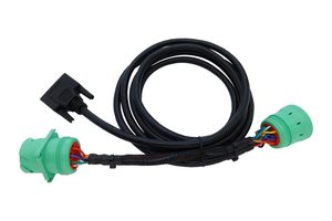 Kabel Harness Otomotif Truk Tembaga Berisolasi PVC Tipe 2 J1939 DB15 Hijau Male ke Female untuk Perangkat ELD Y - Product Image 4