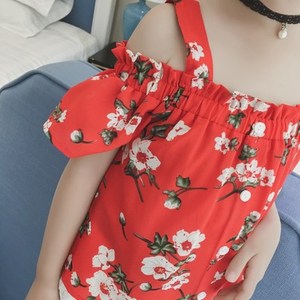 T-shirt tendance pour fille, manches longues, épaules dénudées, style halter, à prix avantageux - Product Image 2