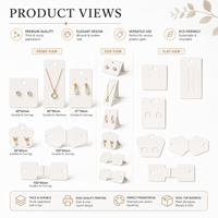 Cartes à boucles d'oreilles personnalisées avec logo, présentoirs minimalistes écologiques pour bijoux en argent S925, étiquettes et cartes de bijoux en gros