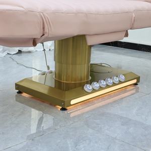 Nueva Camilla de Masaje Eléctrica de Alta Gama para Pestañas - 3 Motores Ajustables, Plegable, Gris Oscuro, Silla de Salón para Tratamientos Faciales y de Pestañas - Product Image 5