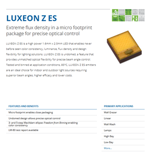 Lumileds LUXEON Z ES 2.8V 700mA LXZ2 <b>High</b> <b>Power</b> Warm & Cool White <b>LED</b> Lighting Chip 2200k-6500k Dimmable - Product Image 2