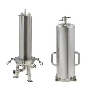 High-quality surface finish high flow millipore stainless steel fruit juice syrup cartridge filter housing