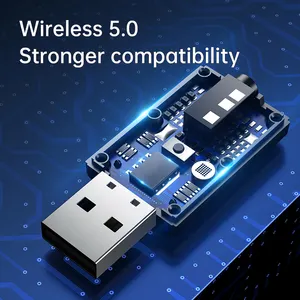 משלוח מדגם 2021 HG 2 ב 1 Bluetooth 5.0 מקלט & משדר סטריאו אלחוטי אודיו מתאם USB 3.5mm שקע עם מיקרופון עבור טלוויזיה מחשב טלפון משחק