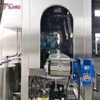 Ligne de production clé en main pour le remplissage et l'emballage d'eau pure de 18,9L-20L (5 gallons) à 1000 bph, contrôlée par PLC, avec engrenages et moteur