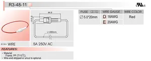 Jok Sekring kawat kapasitas pemecah tinggi, untuk mobil voltase rendah Model R3-48-11 dengan standar keselamatan IEC yang disediakan ke Taiwan SCI