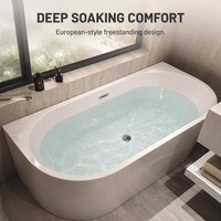 Baignoire autoportante en acrylique pour adultes, design de nouvelle-zélande, baignoire à surface solide pour adultes, jasa toefl contre le mur