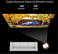 Projecteur de cinéma domestique extérieur M19 4K LED Android 9 1080P avec objectif manuel, WiFi double bande, portable et de poche