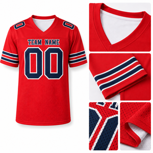 Maillots de football américain unisexes personnalisés OEM ODM avec impression de logo et de numéro pour les clubs, les écoles et les événements - Product Image 3