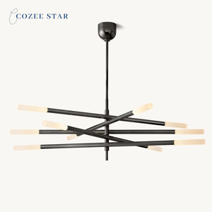 Cozee Star Lustre LED Moderne avec Branche d'Arbre Verre <span class=keywords><strong>Rousseau</strong></span> Tige Gravée E26 Base D'ampoule pour Chambre Salle À Manger Lampes Suspendues - Product Image 1