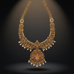 Collar Largo de Mujer Chapado en Oro Antiguo 187953, Cadena de Cuerda con Cuentas para Boda, con Corazón, Número de Amantes, Religioso - Product Image 2