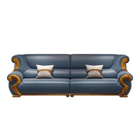 Nouveau canapé en cuir Ujinwood chinois, combinaison en cuir de vachette première couche, mobilier de salon moderne haut de gamme en bois massif pour villa