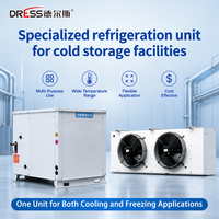 Unité de condensation refroidie par eau avec compresseur semi-hermétique et condenseur en acier inoxydable pour la réfrigération par inversion des températures dans les chambres froides