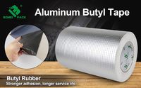 Ruban Butyle BOMEI PACK, Étanche 1,5 mm 8 pouces 5 m Multi-usages pour la Réparation des Fuites de Bateaux et l'Étanchéité des Tuyaux