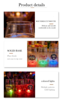 Gobelet à vin en PET de 16 oz, coloré, LED, tendance, durable, écologique, personnalisable, pour fêtes, bars, célébrations, fournisseur en gros