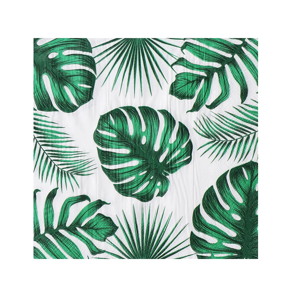 Hawaii Luau parti peçeteler tropikal palmiye yaprağı kağıt peçeteler için tropikal Tiki temalı öğle yemeği parti malzemeleri dekorasyon