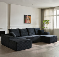 Exportiert in Mehr als 50 Länder: Hochdichtes Schaumstoff-Rahmenloses Einteiliges Komprimiertes U-förmiges Sofa BTCS011 für Zuhause oder Apartment