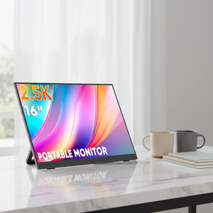 Yeni 16 inç 2.5K Düz LCD Monitör Taşınabilir 2560x1600 IPS HDR10 VESA Montajlı Dahili Standlı USB-C İş ve Yaratıcılık İçin Dahili Hoparlörlü - Product Image 1