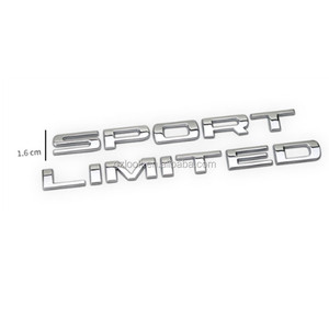 Etiqueta Adhesiva 3D para Maletero de Auto, Estilo Ejecutivo, Metal Cromado Plateado, Letras de 1.6 cm, Ecológica, de Un Solo Uso, Marca SPORT LIMITED - Product Image 1