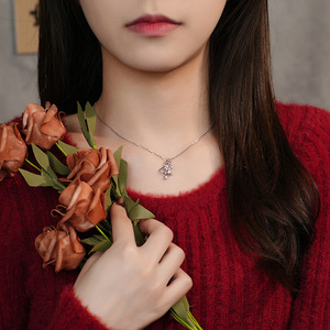 Collar de Plata de Ley S925 con Árbol de Navidad, Planeta y Luna, Joyería Estética de Estilo Fairycore, Regalo para Adolescentes y Mujeres Jóvenes - Product Image 5