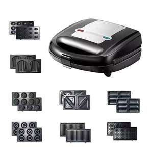 Máquina <span class=keywords><strong>para</strong></span> Desayunos Multifunción 8 en 1 con Revestimiento Antiadherente, Placas Desmontables, Máquina <span class=keywords><strong>para</strong></span> Hacer Sándwiches y Waffles - Product Image 1