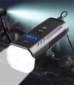 USB Rechargeable Bike Headlight LED Light Source Front Position Night Riding Waterproof Safety Bicycle Light Battery