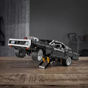 1:13 échelle technique Dodge chargeur <span class=keywords><strong>voiture</strong></span> de course bloc de construction modèle Moc 42111 rapide furieux <span class=keywords><strong>jouet</strong></span> garçons 1077 pièces en plastique brique cadeau - Product Image 3