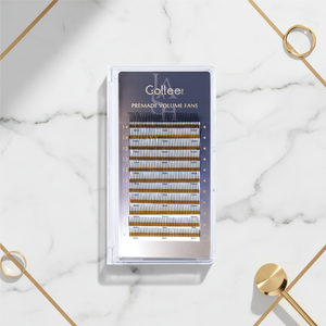 Extensiones de Pestañas Golle OEM de Forma Natural, Curvatura 5D, PBT, Marca Privada, Veganas, Libres de Crueldad, Hechas a Mano - Product Image 1