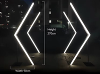 Arche de mariage LED moderne et classique, décoration de scène, allée, support de toile de fond en métal géométrique simple et durable, tunnel LED pour mariage