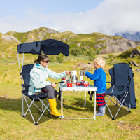 Chaise de pêche pliable en métal personnalisée bon marché Chaise de plage pliante portable pour pique-nique en camping avec auvent pare-soleil