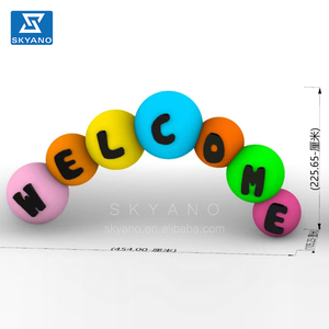 Lettre <span class=keywords><strong>publicitaire</strong></span> gonflable personnalisée arc-en-ciel arc-en-ciel arc de ballon slogan commercial arc gonflable - Product Image 2