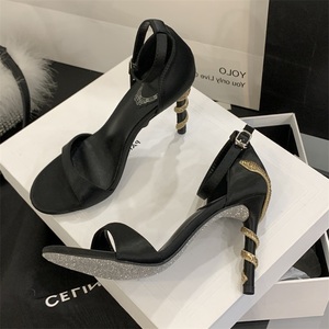 2025 Summer Women's High Heel Slippers Sexy Elegant Temperament Party Women's <b>Shoes</b> - Product Image 6