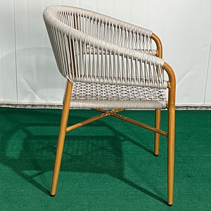 Nordic Milk tea shop <span class=keywords><strong>Cafe</strong></span> balcón al aire libre B & B mesas y sillas de ratán de aleación de aluminio - Product Image 2