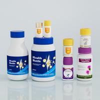 Bouteille de médicaments en PE+PP personnalisée, écologique, recyclable, vide, cylindrique, multi-capacités, imprimée en sérigraphie, pour capsules de vitamines, vente en gros