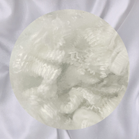 Fibre creuse siliconée recyclée de qualité supérieure, 3D, 51 mm, antibactérienne, pour rembourrage textile régénéré