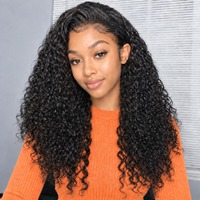 Perruques sans colle de qualité supérieure, perruques courtes bouclées sans couture, perruques 3 en 1 pour femmes, 100% cheveux humains