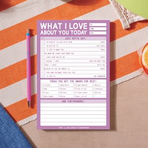 Bloc de notas <span class=keywords><strong>What</strong></span> I Love About You <span class=keywords><strong>Today</strong></span> con lista de verificación y notas de La Fiambrera, regalo perfecto para Parejas, amigos - Product Image 2