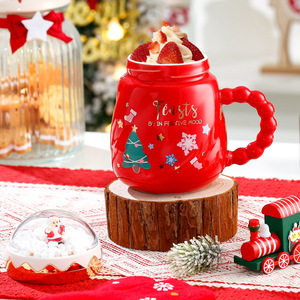 Vente chaude Tasses À Thé Fleurs <span class=keywords><strong>De</strong></span> Noël Chat <span class=keywords><strong>Tasse</strong></span> Mignon Café En Céramique <span class=keywords><strong>Tasse</strong></span> <span class=keywords><strong>De</strong></span> Noël Coffret Cadeau - Product Image 3