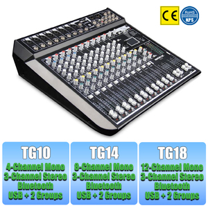 Готов к отправке: 18-канальный 4-групповой имитационный микшерный пульт с 24 DSP-эффектами, MP3, Bluetooth, USB-аудиомикшер - Product Image 3