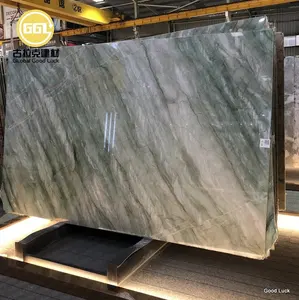 Rak Batu Marmer Quartzite Hijau untuk Pelapis Dinding Penutup Lantai