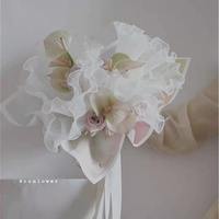 Fil ondulé plissé tendance, fil lune, fil ondulé uni, bordure plissée florale pour emballage de gâteaux et fleurs fraîches